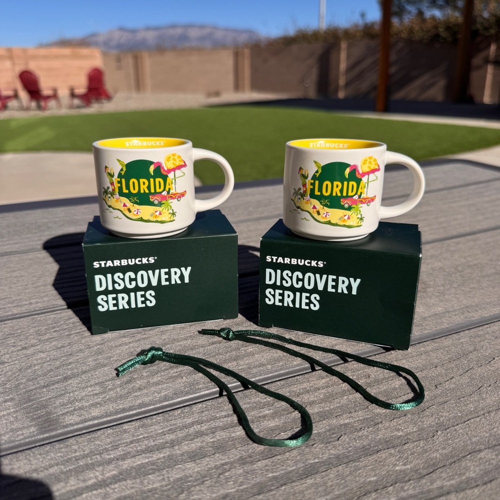 Starbucks Discovery Florida Ornaments with boxes bundle of 2